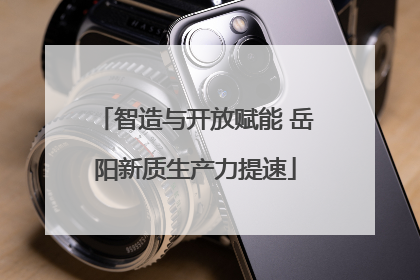 智造与开放赋能 岳阳新质生产力提速