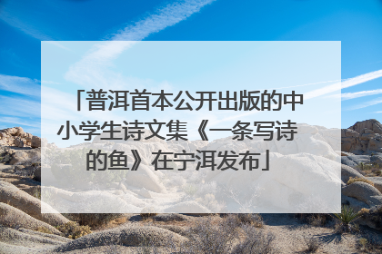 普洱首本公开出版的中小学生诗文集《一条写诗的鱼》在宁洱发布