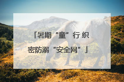 暑期“童”行 织密防溺“安全网”