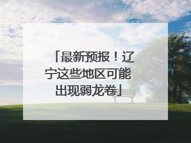 最新预报！辽宁这些地区可能出现弱龙卷