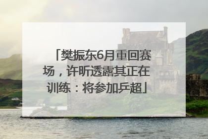 樊振东6月重回赛场，许昕透露其正在训练：将参加乒超