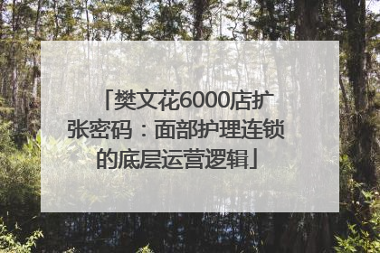 樊文花6000店扩张密码：面部护理连锁的底层运营逻辑