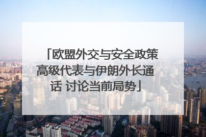 欧盟外交与安全政策高级代表与伊朗外长通话 讨论当前局势