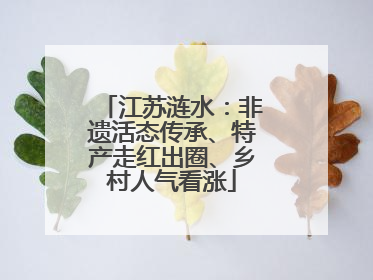 江苏涟水：非遗活态传承、特产走红出圈、乡村人气看涨