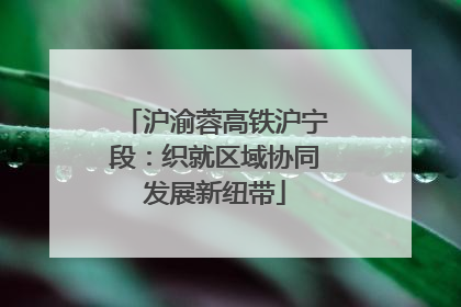 沪渝蓉高铁沪宁段：织就区域协同发展新纽带
