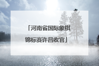 河南省国际象棋锦标赛许昌收官