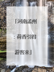 河南孟州：荷香引得游客来