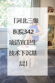 河北三级医院342项适宜卫生技术下沉基层