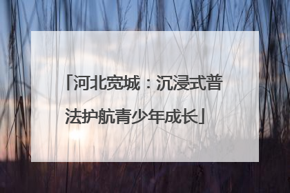 河北宽城：沉浸式普法护航青少年成长