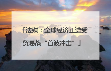 法媒：全球经济正遭受贸易战“首波冲击”