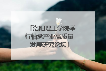 洛阳理工学院举行轴承产业高质量发展研究论坛