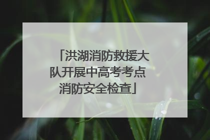 洪湖消防救援大队开展中高考考点消防安全检查