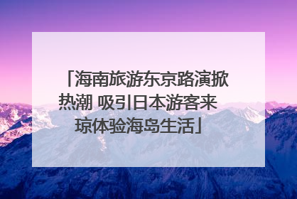 海南旅游东京路演掀热潮 吸引日本游客来琼体验海岛生活