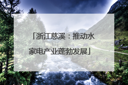 浙江慈溪：推动水家电产业蓬勃发展