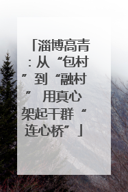 淄博高青：从“包村”到“融村” 用真心架起干群“连心桥”