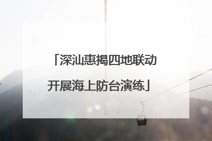 深汕惠揭四地联动开展海上防台演练