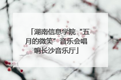 湖南信息学院“五月的微笑”音乐会唱响长沙音乐厅