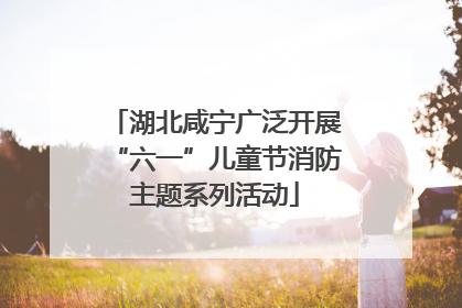 湖北咸宁广泛开展“六一”儿童节消防主题系列活动