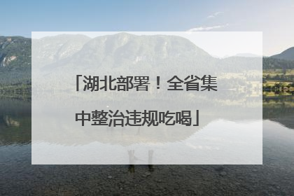 湖北部署！全省集中整治违规吃喝