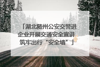 湖北随州公安交警进企业开展交通安全宣讲筑牢出行“安全墙”