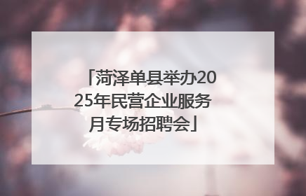 菏泽单县举办2025年民营企业服务月专场招聘会