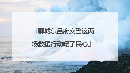聊城东昌府交警这两场救援行动暖了民心