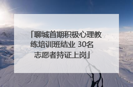 聊城首期积极心理教练培训班结业 30名志愿者持证上岗