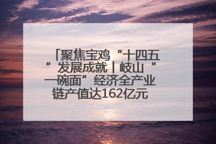 聚焦宝鸡“十四五”发展成就丨岐山“一碗面”经济全产业链产值达162亿元 入选全国典型县
