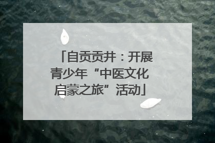 自贡贡井：开展青少年“中医文化启蒙之旅”活动