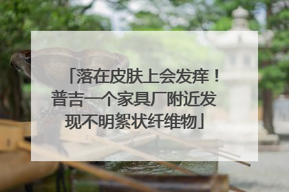 落在皮肤上会发痒！普吉一个家具厂附近发现不明絮状纤维物