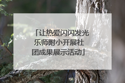 让热爱闪闪发光 乐师附小开展社团成果展示活动