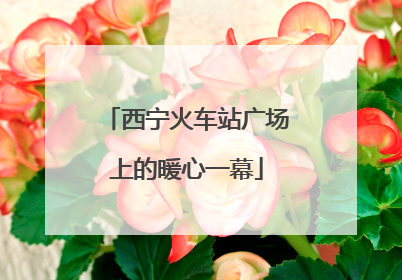 西宁火车站广场上的暖心一幕