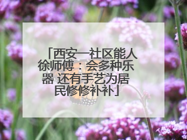 西安一社区能人徐师傅：会多种乐器 还有手艺为居民修修补补
