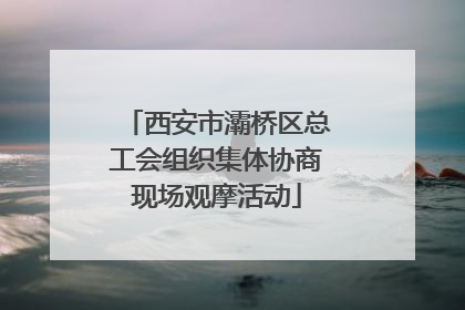西安市灞桥区总工会组织集体协商现场观摩活动