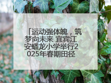 运动强体魄，筑梦向未来 宜宾江安蟠龙小学举行2025年春期田径运动会