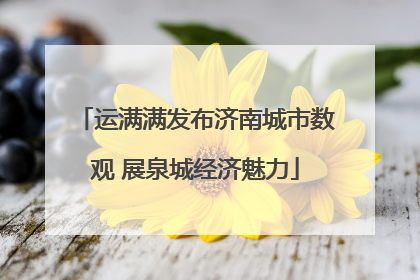 运满满发布济南城市数观 展泉城经济魅力