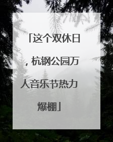 这个双休日，杭钢公园万人音乐节热力爆棚