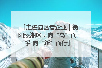 走进园区看企业｜衡阳蒸湘区：向“高”而攀 向“新”而行