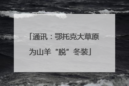 通讯：鄂托克大草原为山羊“脱”冬装
