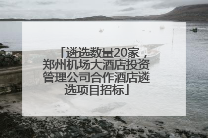 遴选数量20家，郑州机场大酒店投资管理公司合作酒店遴选项目招标