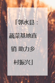 邻水县：蔬菜基地直销 助力乡村振兴