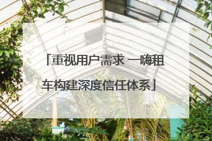重视用户需求 一嗨租车构建深度信任体系