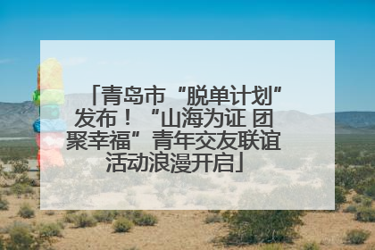 青岛市“脱单计划”发布！“山海为证 团聚幸福”青年交友联谊活动浪漫开启