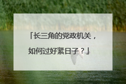 长三角的党政机关，如何过好紧日子？