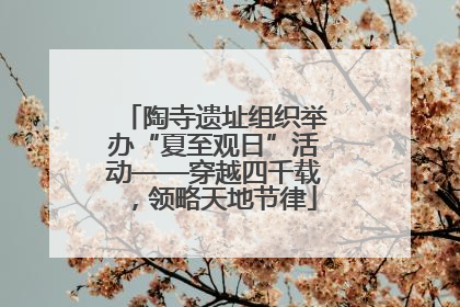 陶寺遗址组织举办“夏至观日”活动——穿越四千载，领略天地节律