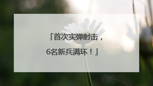 首次实弹射击，6名新兵满环！