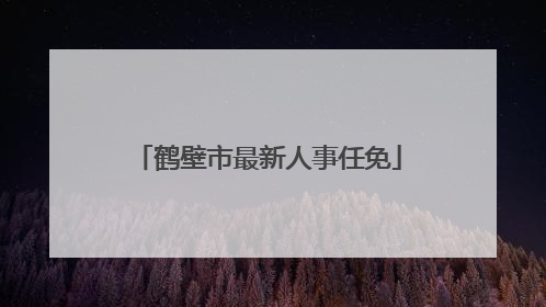 鹤壁市最新人事任免