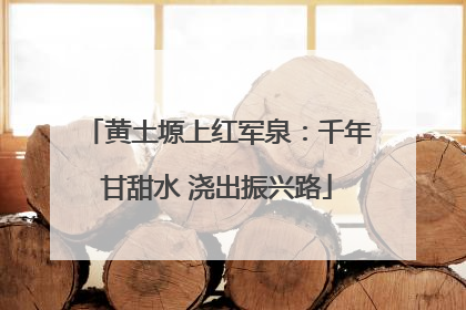 黄土塬上红军泉：千年甘甜水 浇出振兴路