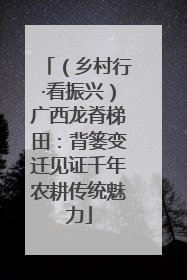 （乡村行·看振兴）广西龙脊梯田：背篓变迁见证千年农耕传统魅力