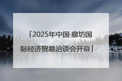 2025年中国·廊坊国际经济贸易洽谈会开幕